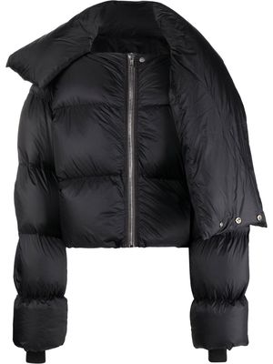 Rick Owens Strobe oversized funnel-neck jacket - Black