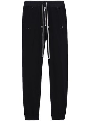 Rick Owens stud-embellished cotton track pants - Black