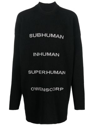 Rick Owens Subhuman Inhuman print jumper - Black