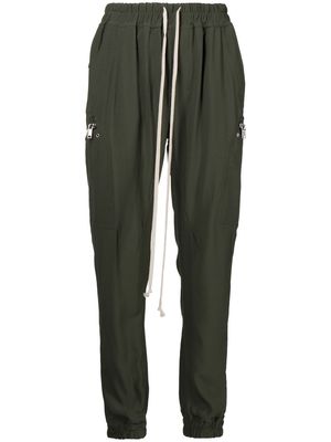 Rick Owens tapered drawstring trousers - Green