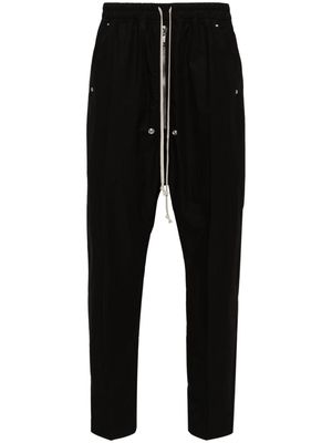 Rick Owens tapered drop-crotch trousers - Black