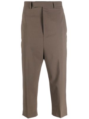 Rick Owens tapered-leg cropped trousers - Brown