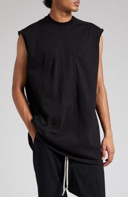 Rick Owens Tarp T Longline Sleeveless T-Shirt in Black