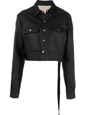 Rick Owens tassel-detail cropped jacket - Black