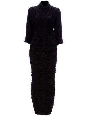 Rick Owens textured maxi dress - Black