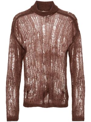Rick Owens Tommy Lupetto open-knit jumper - Brown