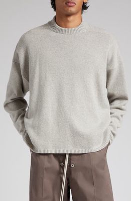 Rick Owens Tommy Lupetto Oversize Cashmere & Wool Sweater in Pearl