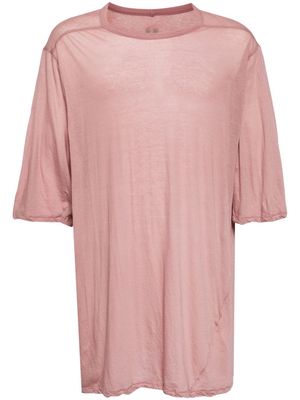 Rick Owens Tommy raw-cut cotton T-shirt - Pink