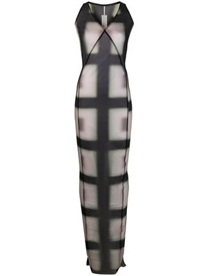 Rick Owens transparent-design long dress - Black