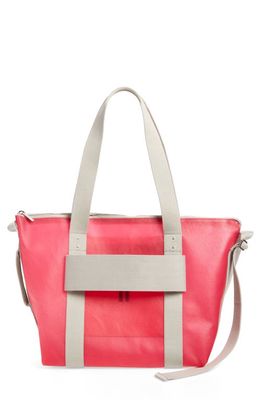 Rick Owens Trolley Leather Tote Bag in Hot Pink/Oyster