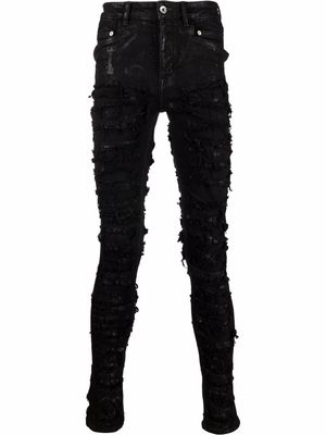 Rick Owens Tyrone distressed skinny jeans - Black