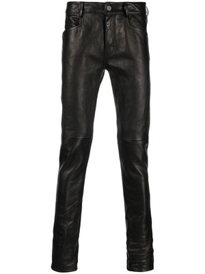 Rick Owens Tyrone skinny-cut leather jeans - Black