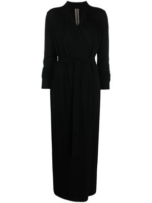 Rick Owens V-neck cashmere dress - Black