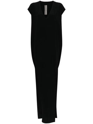 Rick Owens V-neck crepe maxi dress - Black