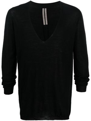 Rick Owens v-neck virgin-wool jumper - Black
