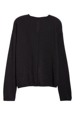 Rick Owens Virgin Wool Crewneck Sweater in Black