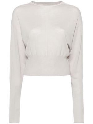 Rick Owens virgin wool cropped jumper - Grey