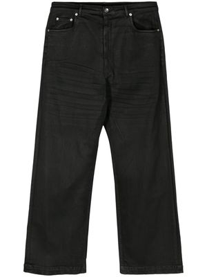 Rick Owens whiskering-effect cropped jeans - Black