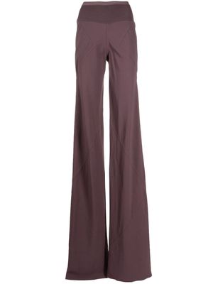 Rick Owens wide-leg cotton-blend trousers - Purple