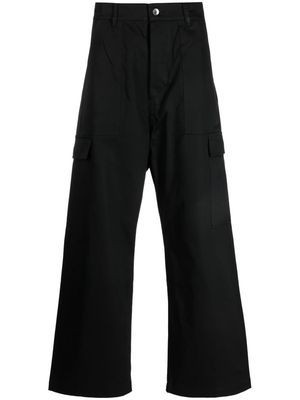 Rick Owens wide-leg organic-cotton trousers - Black
