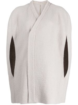 Rick Owens wool cape jacket - Grey