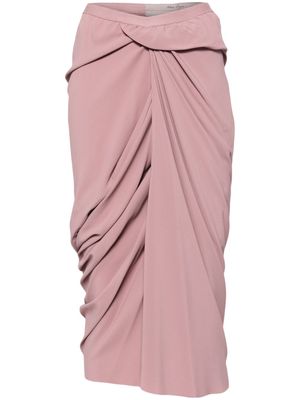 Rick Owens wrap silk-blend skirt - Pink