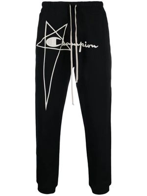 Rick Owens x Champion Dietrich cotton track pants - Black