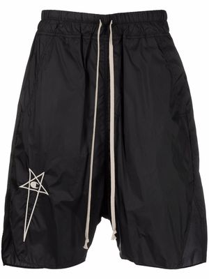 Rick Owens X Champion drawstring drop-crotch shorts - Black