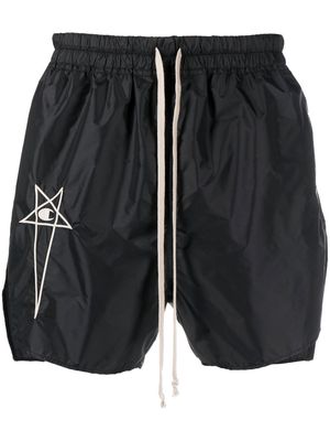 Rick Owens X Champion logo drawstring shorts - Black