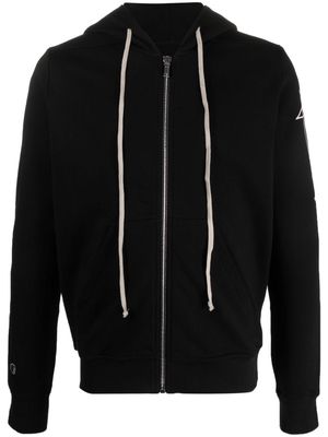 Rick Owens X Champion logo-embroidered cotton hooded jacket - Black