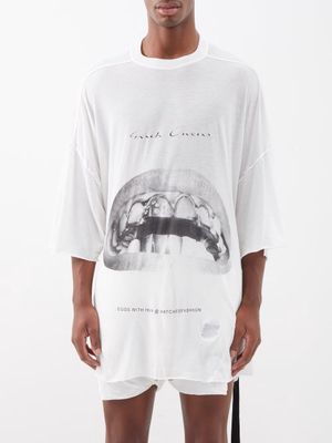 Rick Owens - X Michèle Lamy Tommy Printed Cotton T-shirt - Mens - White Black