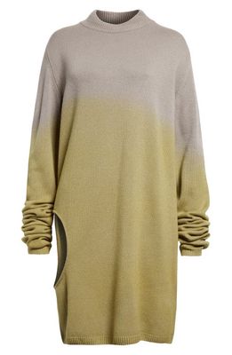 Rick Owens x Moncler Subhuman Gradient Oversize Cashmere Sweater in D82 Acid Degrade