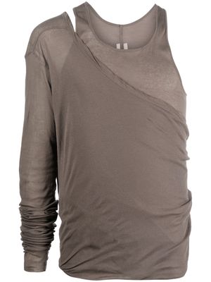 Rick Owens Ziggy single-sleeve T-shirt - Grey