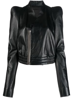 Rick Owens Zionic leather bomber jacket - Black