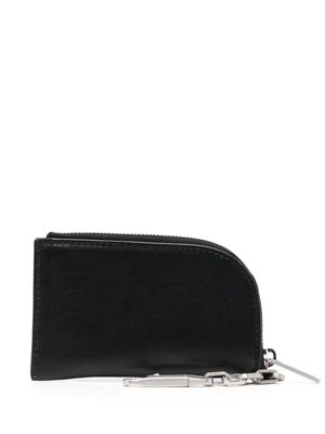 Rick Owens zip-around leather wallet - Black