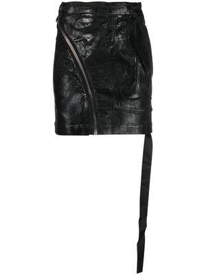 Rick Owens zip-detail mini skirt - Black