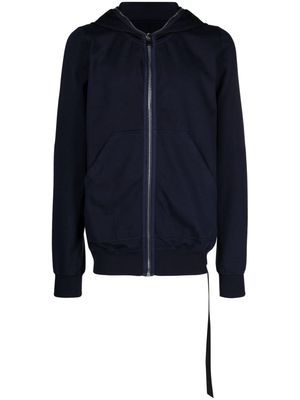 Rick Owens zip-fastening cotton hoodie - Blue