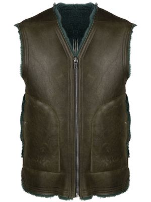 Rick Owens zip-fastening sleeveless jacket - Green