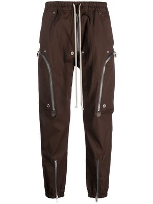 Rick Owens zip-pockets tapered-leg trousers - Brown