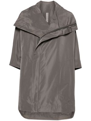 Rick Owens zip-up cape coat - Grey