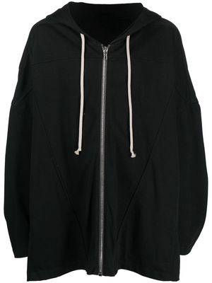 Rick Owens zip-up organic-cotton hoodie - Black
