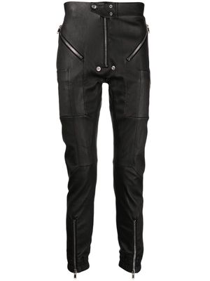 Rick Owens zipper-detailing skinny trousers - Black