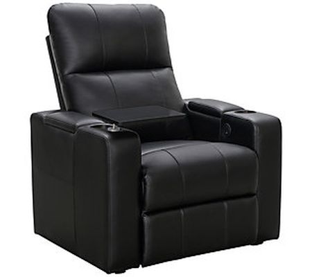 Rider Power Faux Leather Recliner w/Table by Ab byson Living