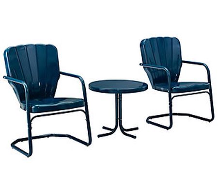 Ridgeland 3-Piece Metal Outdoor Conversation Se ating Set