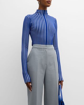 Ridley Contrast Pleated Top
