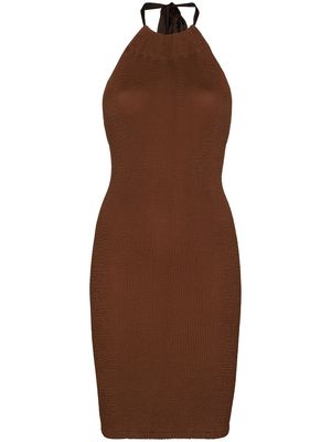 Rielli Antibes knitted mini dress - Brown