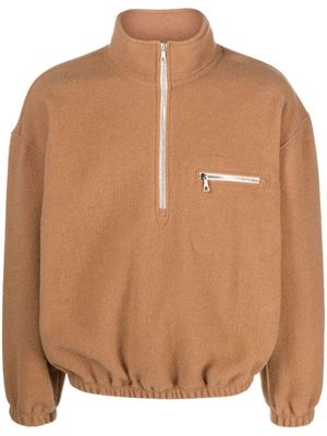 Rier half-zip fleece jumper - Brown