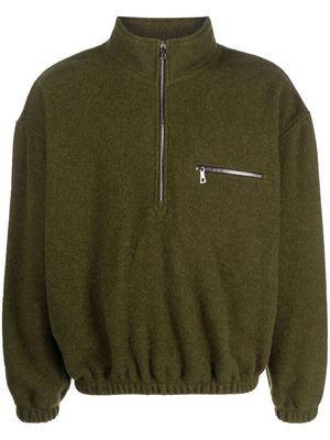 Rier high-neck virgin wool sweatshirt - Green