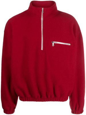 Rier high-neck virgin wool sweatshirt - Red