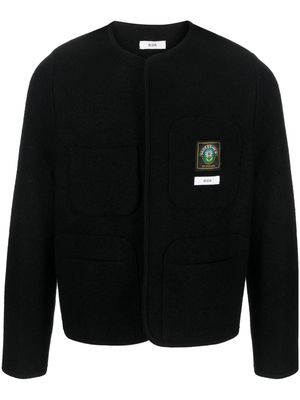 Rier logo-patch virgin wool jacket - Black